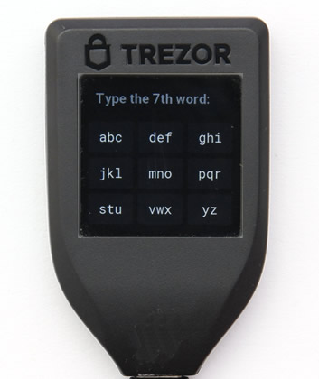 TREZOR Model T-初期設定-バックアップ