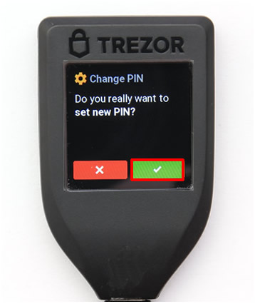 TREZOR Model T-初期設定-PINコード