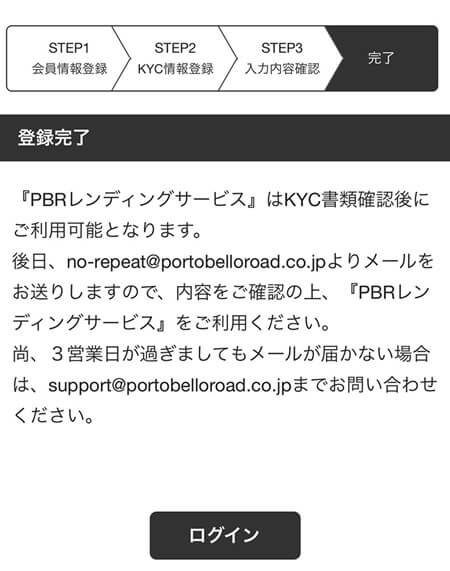 PBRレンディング KYC本人確認
