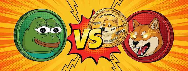 PEPEコイン VS DOGEコイン VS SHIBAコイン