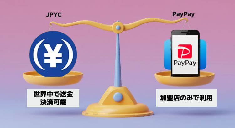 JPYC paypay　違い