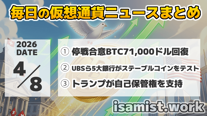 仮想通貨ニュース2026年4月8日