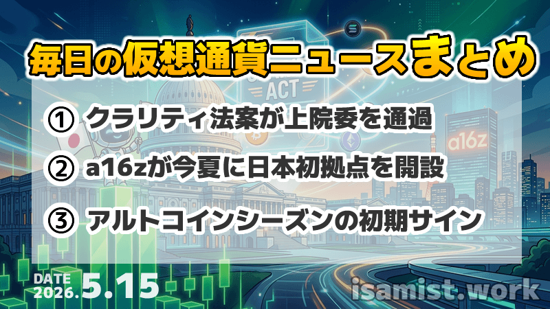 仮想通貨ニュース2026年5月15日