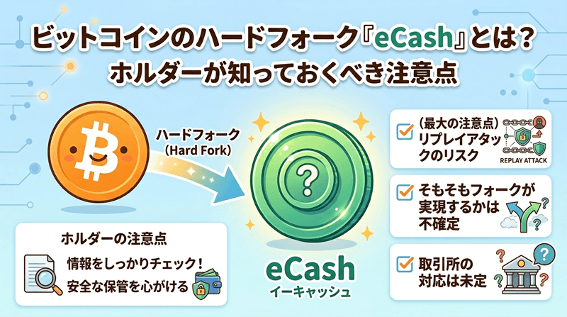 ビットコインのハードフォーク「eCash」とは？