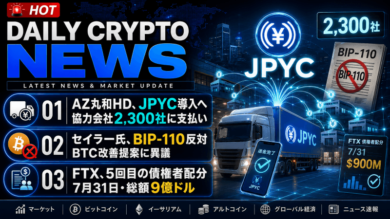 仮想通貨ニュース2026年7月20日