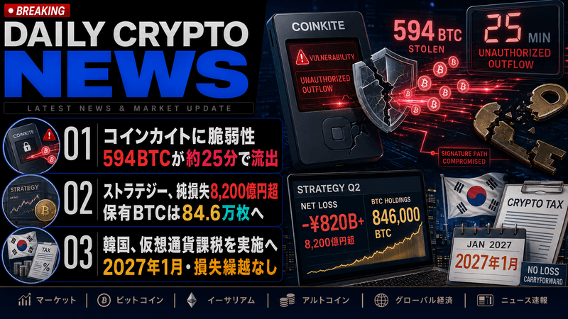 仮想通貨ニュース2026年7月31日