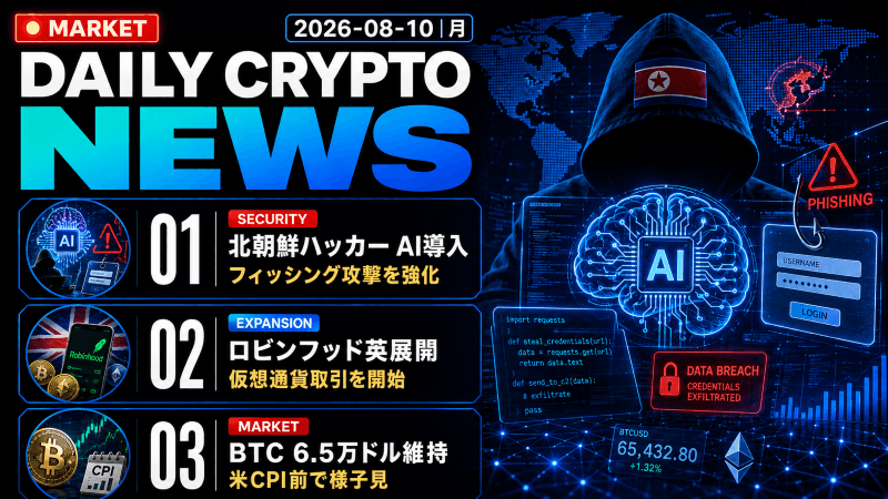 仮想通貨ニュース2026年8月10日